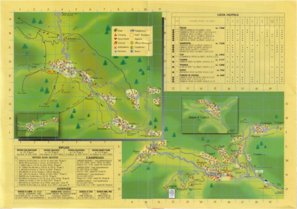 Mappa Val di Zoldo